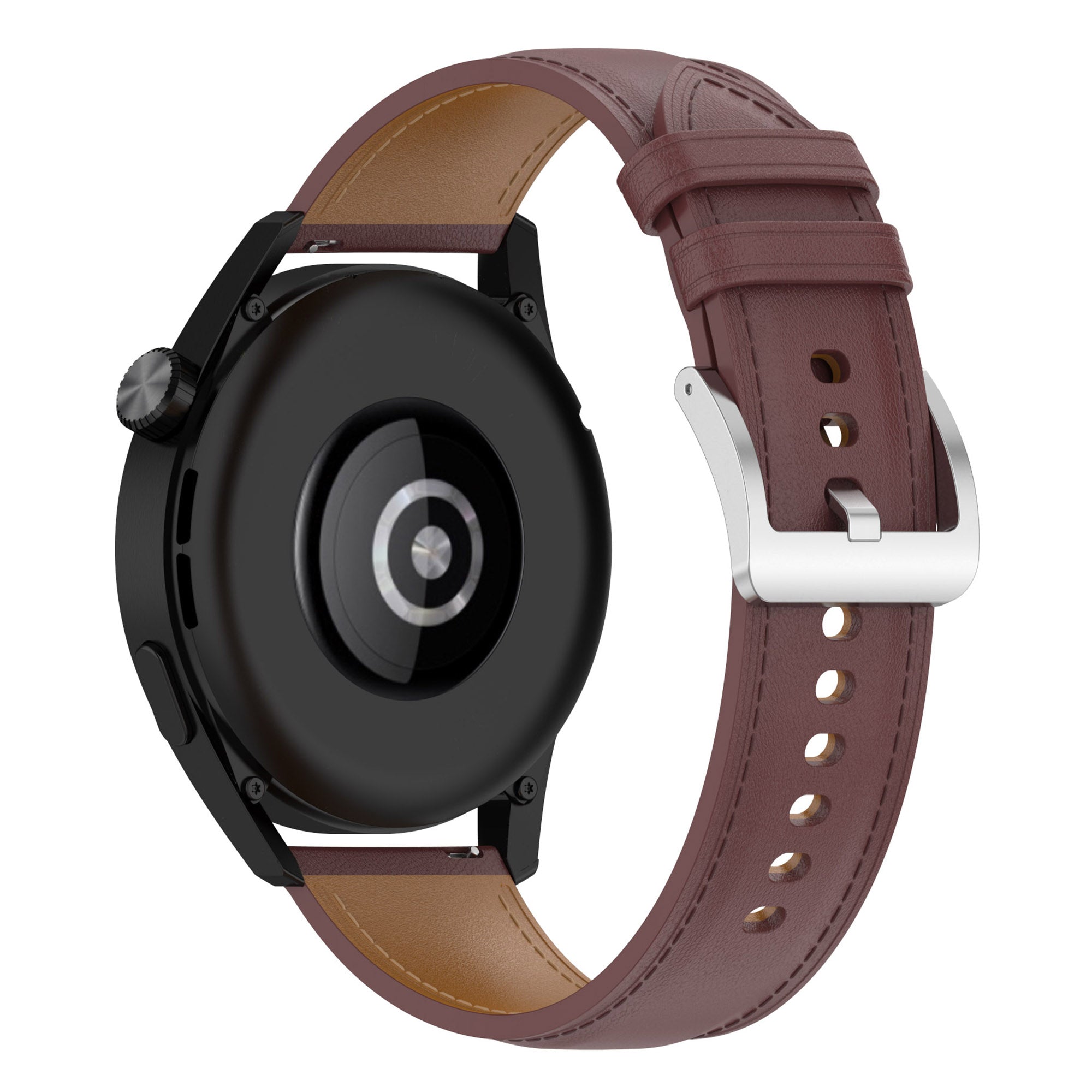 For Huawei Watch GT Samsung Gear S3 Galaxy Watch 46mm Smart Watch Band 22mm Universal Stitching Line First Layer Cowhide Solid Color Strap For Huawei Watch GT Samsung Gear S3 Galaxy Watch 46mm Smart Watch Band 22mm Universal Stitching Line First Layer Cowhide Solid Color Strap